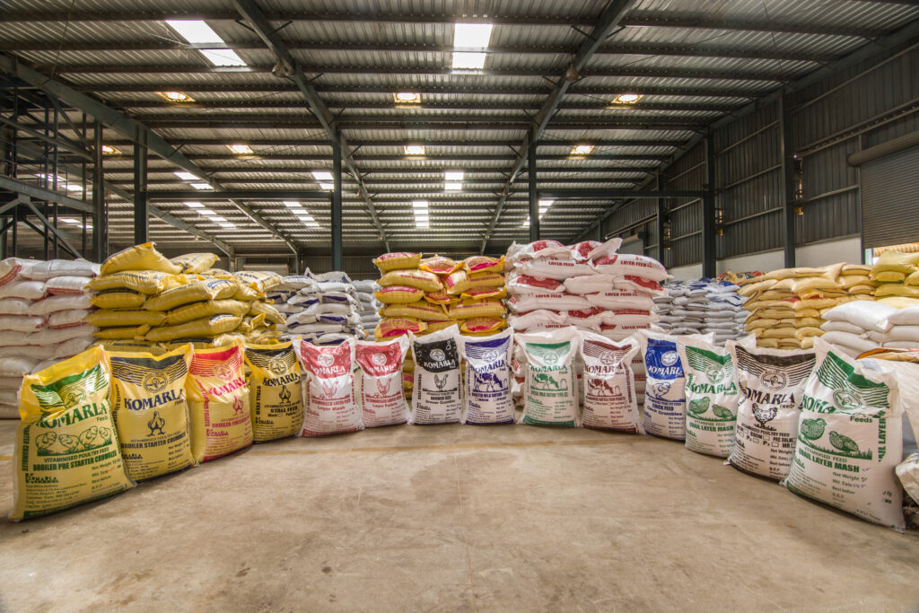Feed bags arranged 1